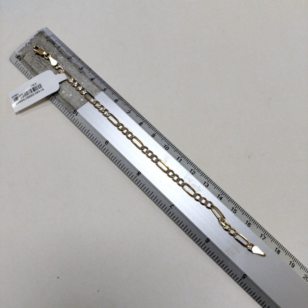 PULSERA 3X1 DIAMANTADA 14K 18 CM 3.9 GR (NUEVO)
