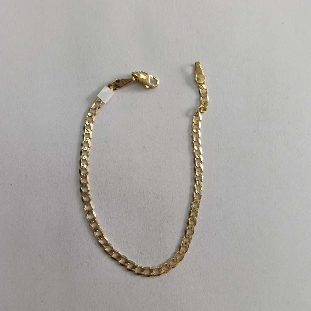 PULSERA TEJIDO BARBADA 14K 18 CM 3.3 GR (NUEVO)