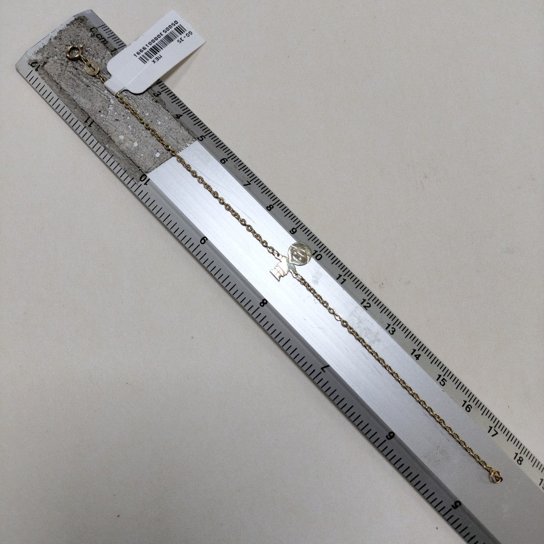 PULSERA TEJIDO ESPECIAL FIG NIÑO 14K 18 CM 1.4 GR (NUEVO)