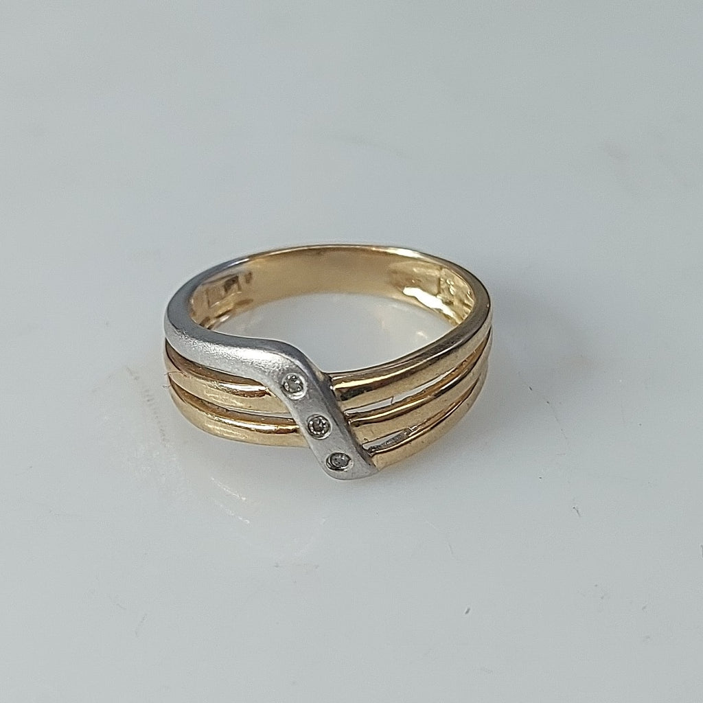 ANILLITO ORO COMBINADO 14 K 2.5 GRMS (SEMINUEVO)