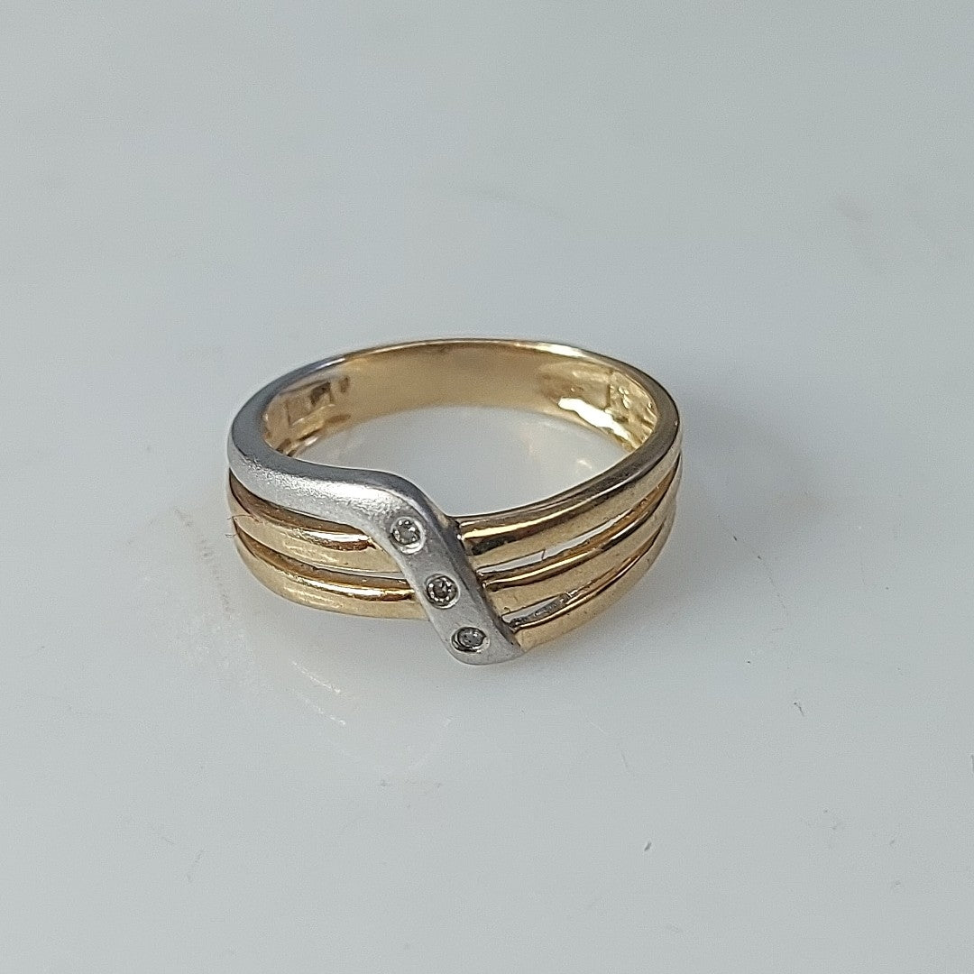 ANILLITO ORO COMBINADO 14 K 2.5 GRMS (SEMINUEVO)