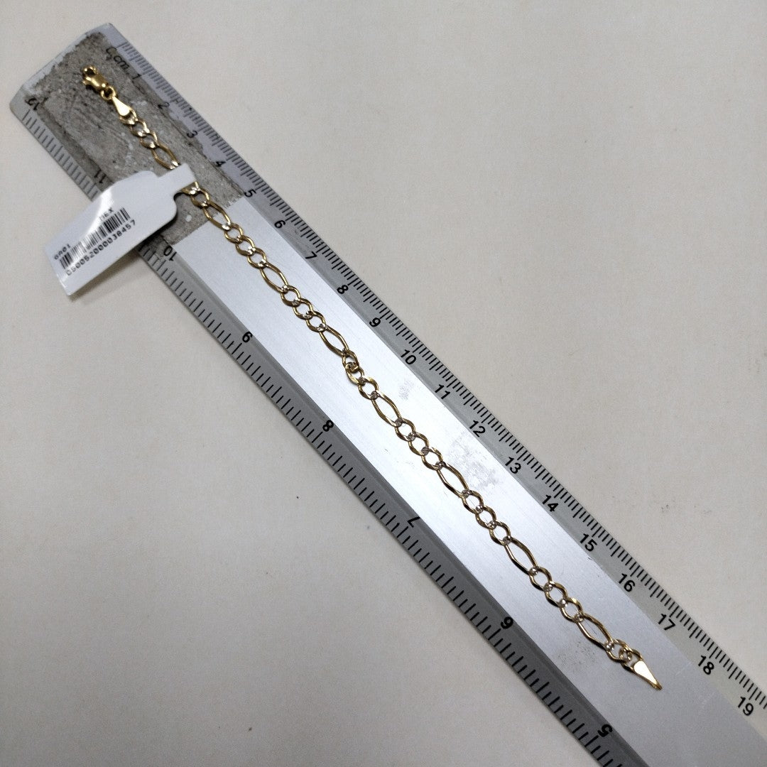 PULSERA 3X1 DIAMANTADA 14K 18 CM 2.7 GR (NUEVO)