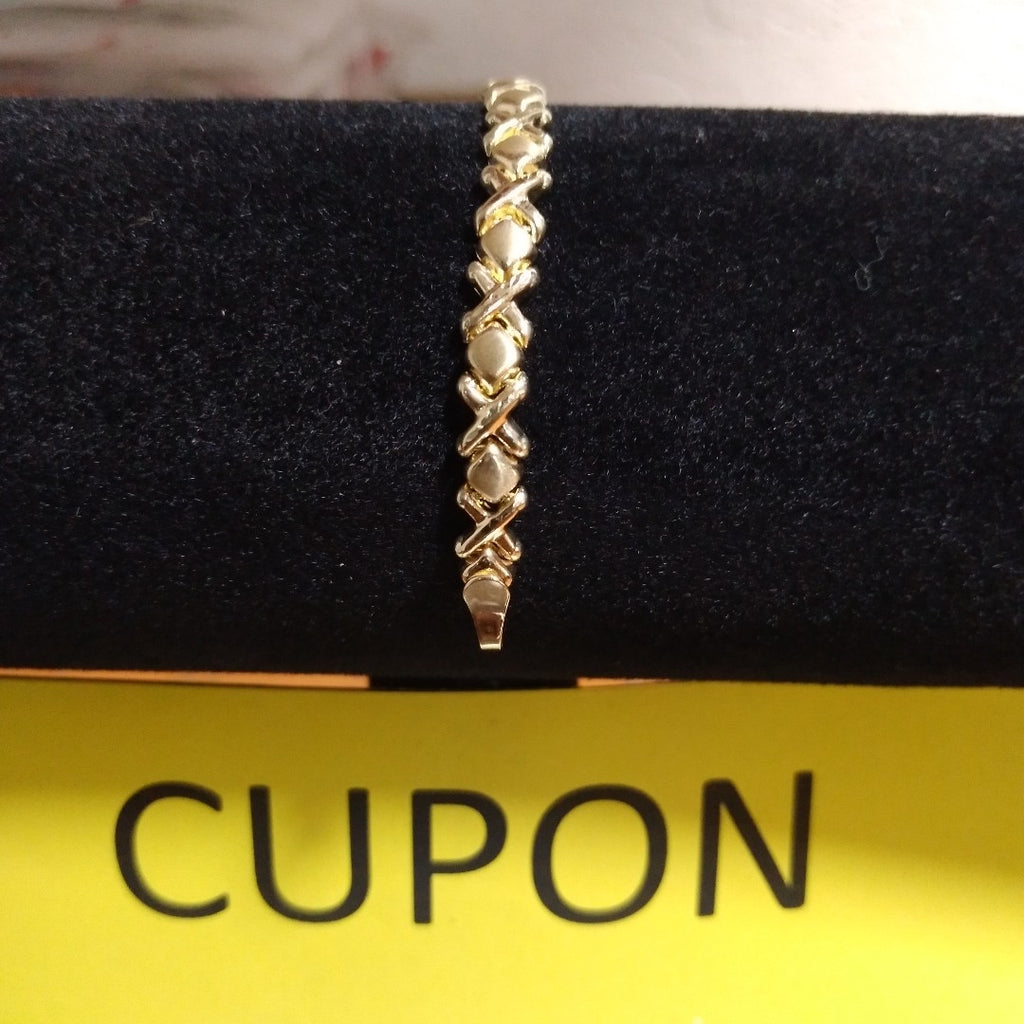 PULSERA ESPECIAL XOXO 14K 18 CM 6.1 GR (NUEVO)