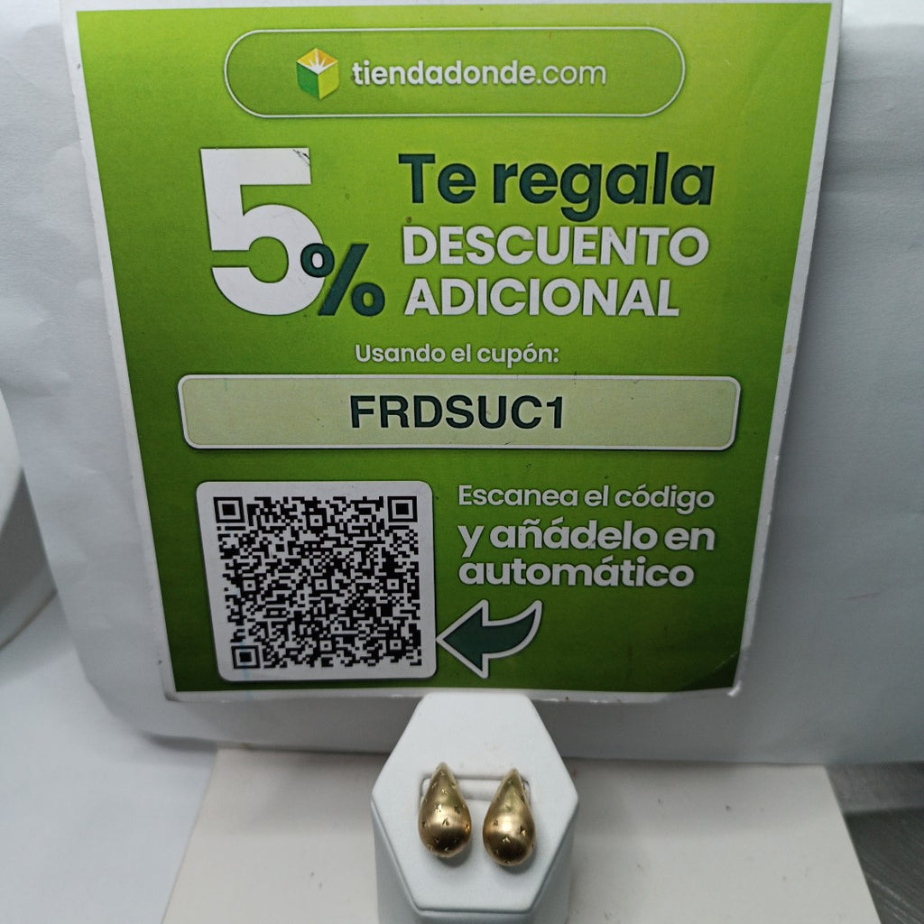 BROQUELES PAR ORO 14 K 2.8 GRMS (SEMINUEVO)