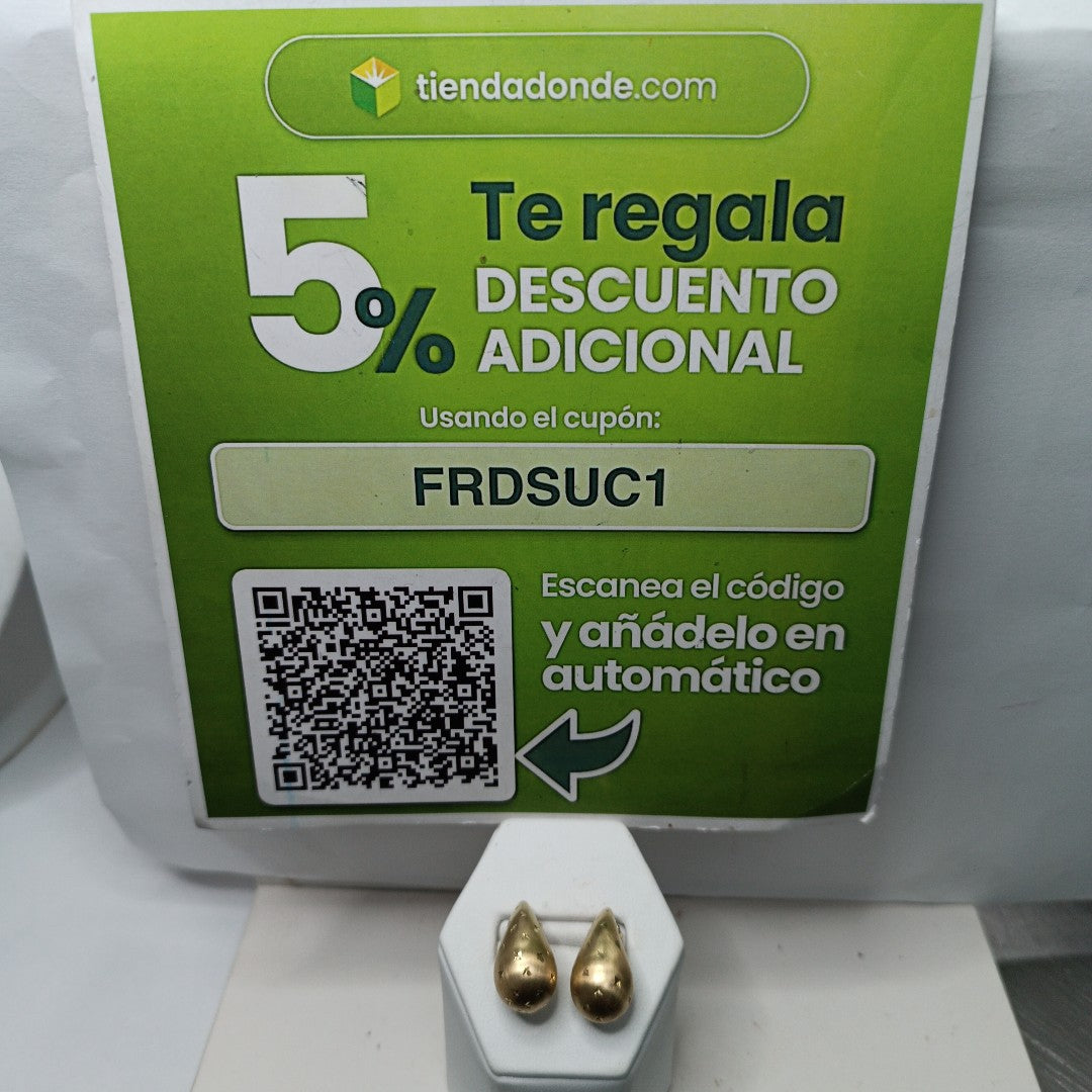 BROQUELES PAR ORO 14 K 2.8 GRMS (SEMINUEVO)