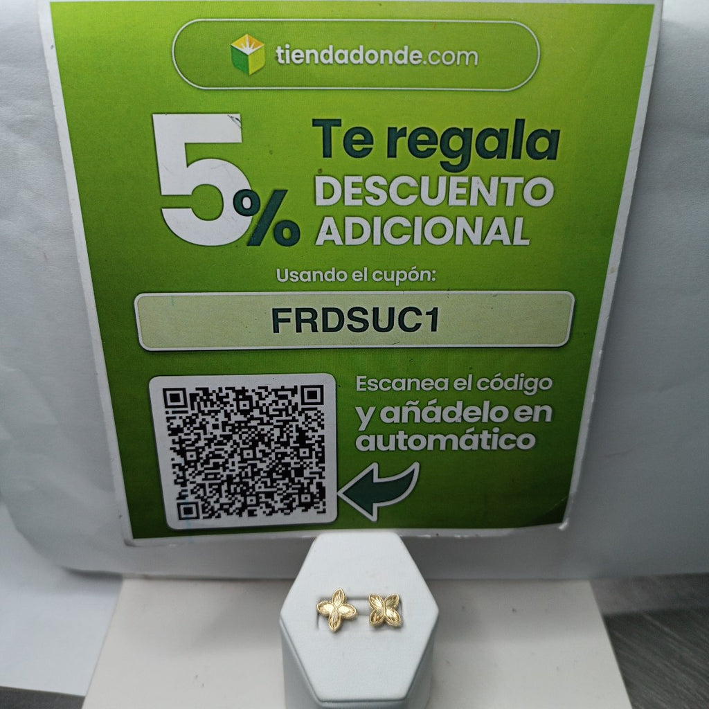BROQUELES PAR ORO 14 K 2.6 GRMS (SEMINUEVO)