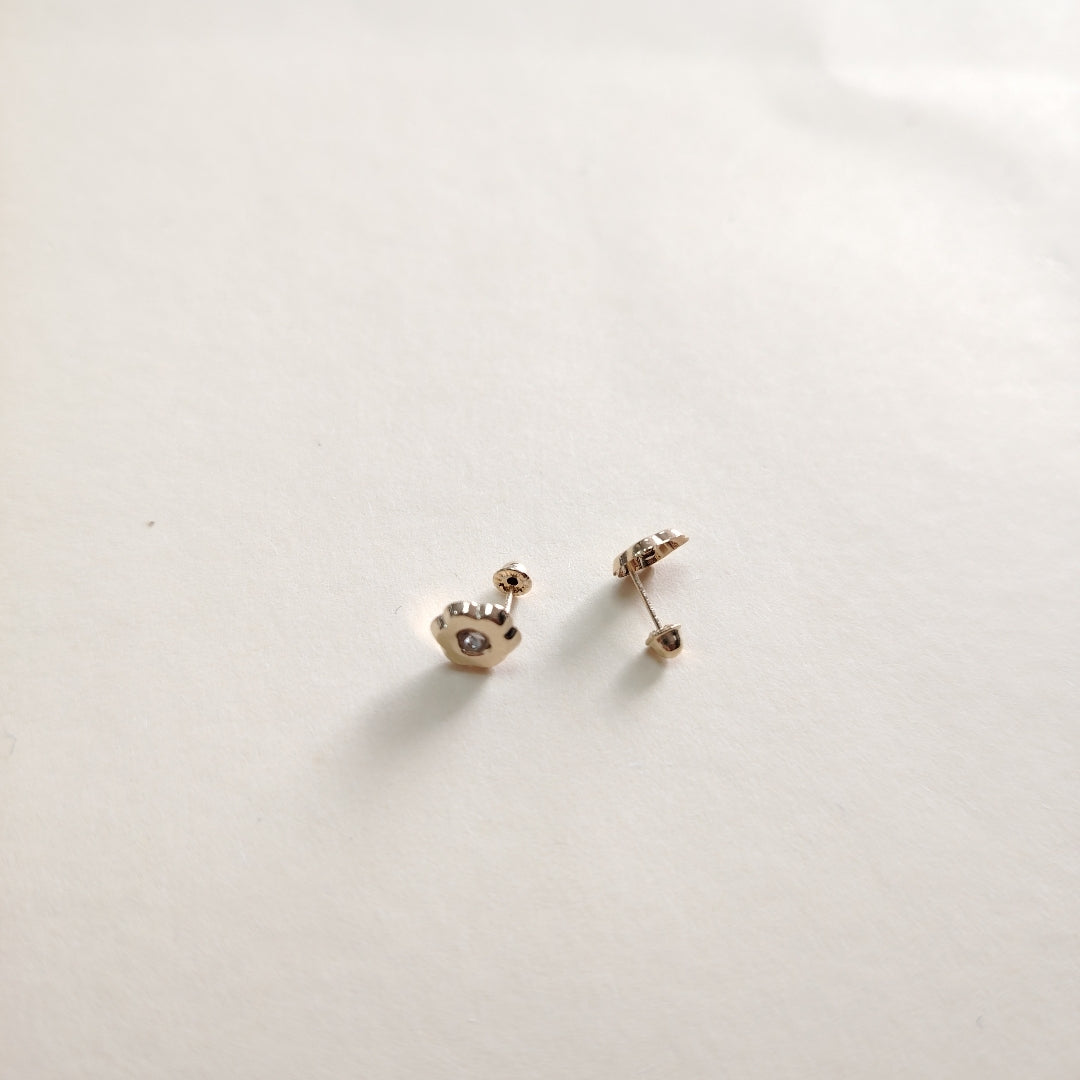 BROQUELES BROQUEL FIG FLOR C CIRCONIA 14K 0.2581 GR (NUEVO)