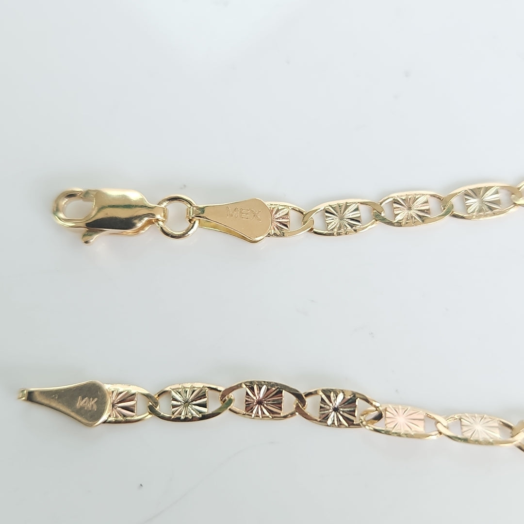 PULSERA GUCHI 14K 18 CM 3 GR (NUEVO)