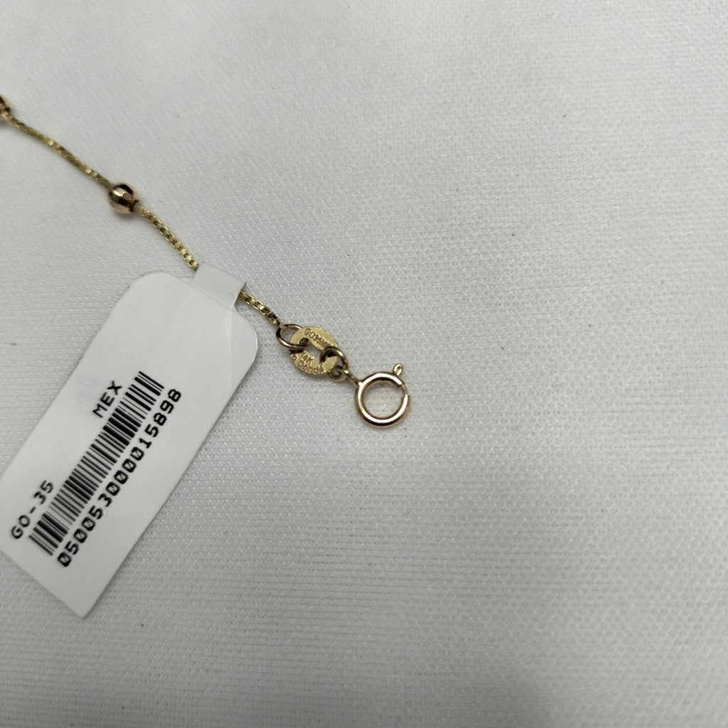 PULSERA ESPECIAL CON BOLITAS 14K 18 CM 1.4 GR (NUEVO)