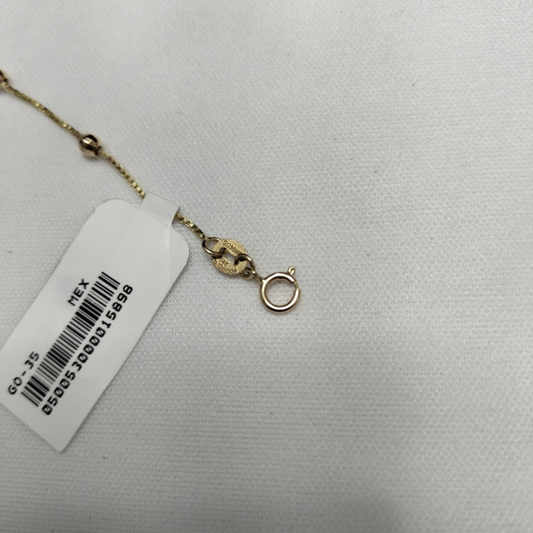 PULSERA ESPECIAL CON BOLITAS 14K 18 CM 1.4 GR (NUEVO)