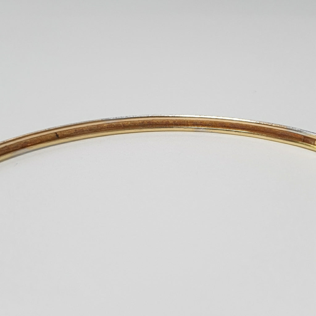PULSERA RIGIDA ORO COMBINADO 10 K 3,20 GRMS (SEMINUEVO)