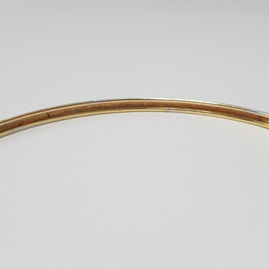 PULSERA RIGIDA ORO COMBINADO 10 K 3,20 GRMS (SEMINUEVO)