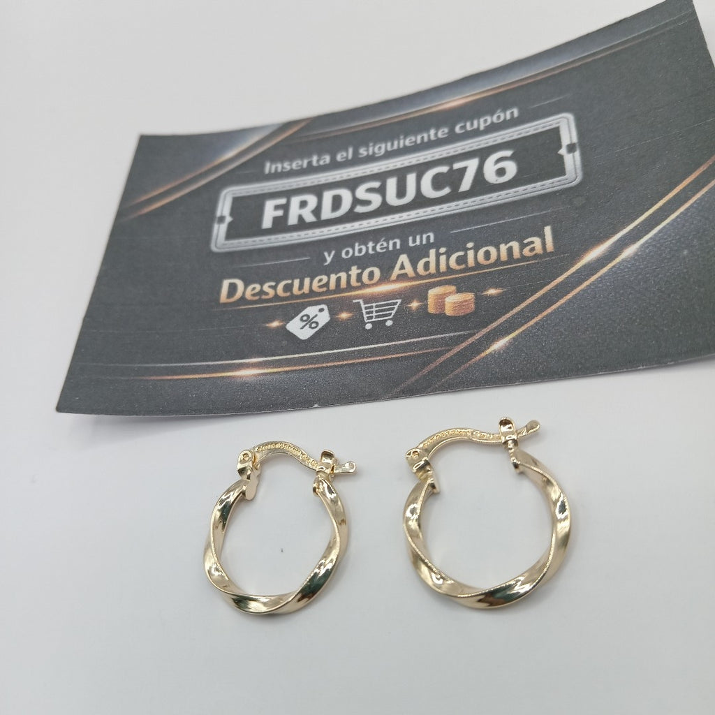ARETES ARRACADAS TORZAL 14K 1.2 GR (NUEVO)