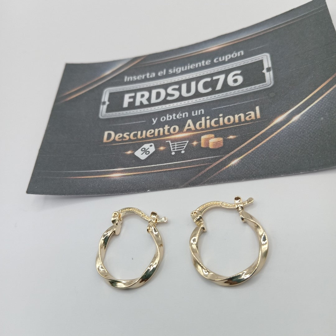ARETES ARRACADAS TORZAL 14K 1.2 GR (NUEVO)
