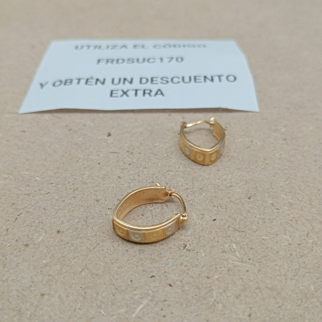 ARRACADAS PAR ORO 14 K 2 GRMS (SEMINUEVO)