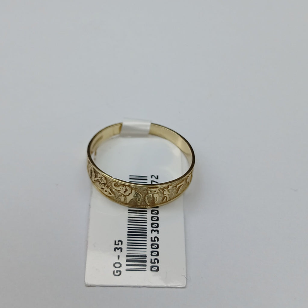 ANILLOS ARGOLLA DE LA SUERTE 10K TALLA 7 1.1 GR (NUEVO)
