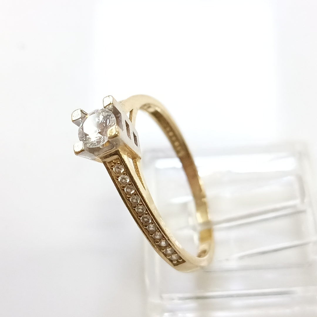 ANILLITO, SOLITARIO ORO 14 K 1.9 GRMS (SEMINUEVO)