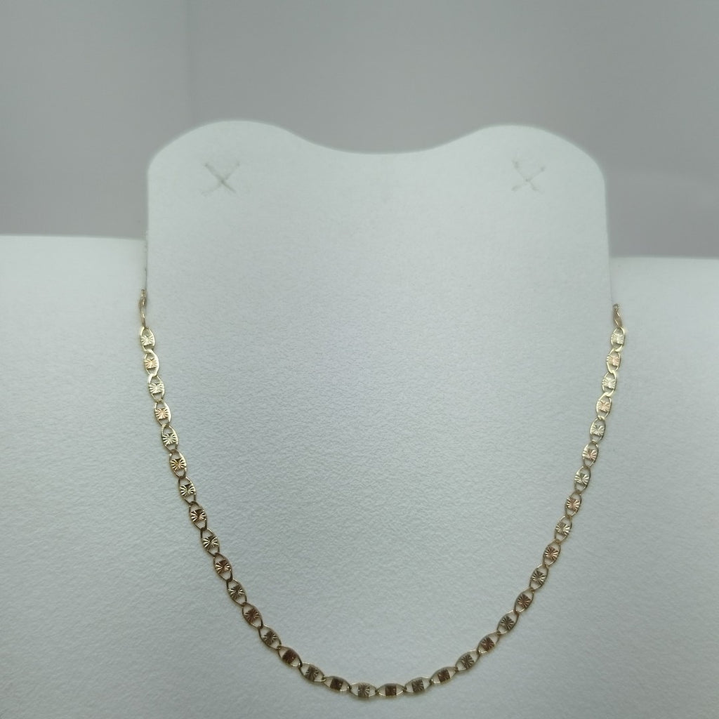 CADENAS TEJIDO GUCHI ORO 10K 55 CM 2.9 GR (NUEVO)