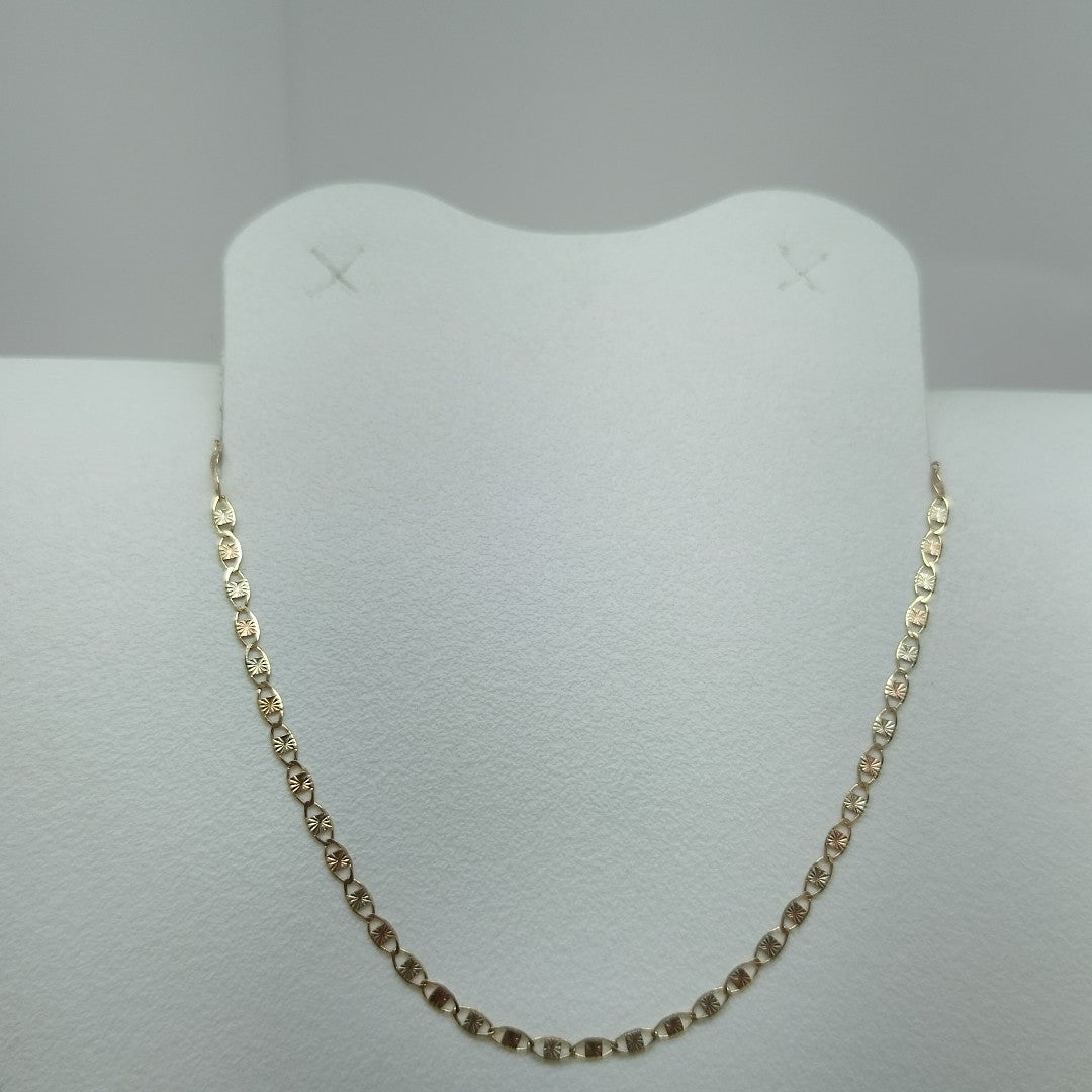 CADENAS TEJIDO GUCHI ORO 10K 55 CM 2.9 GR (NUEVO)