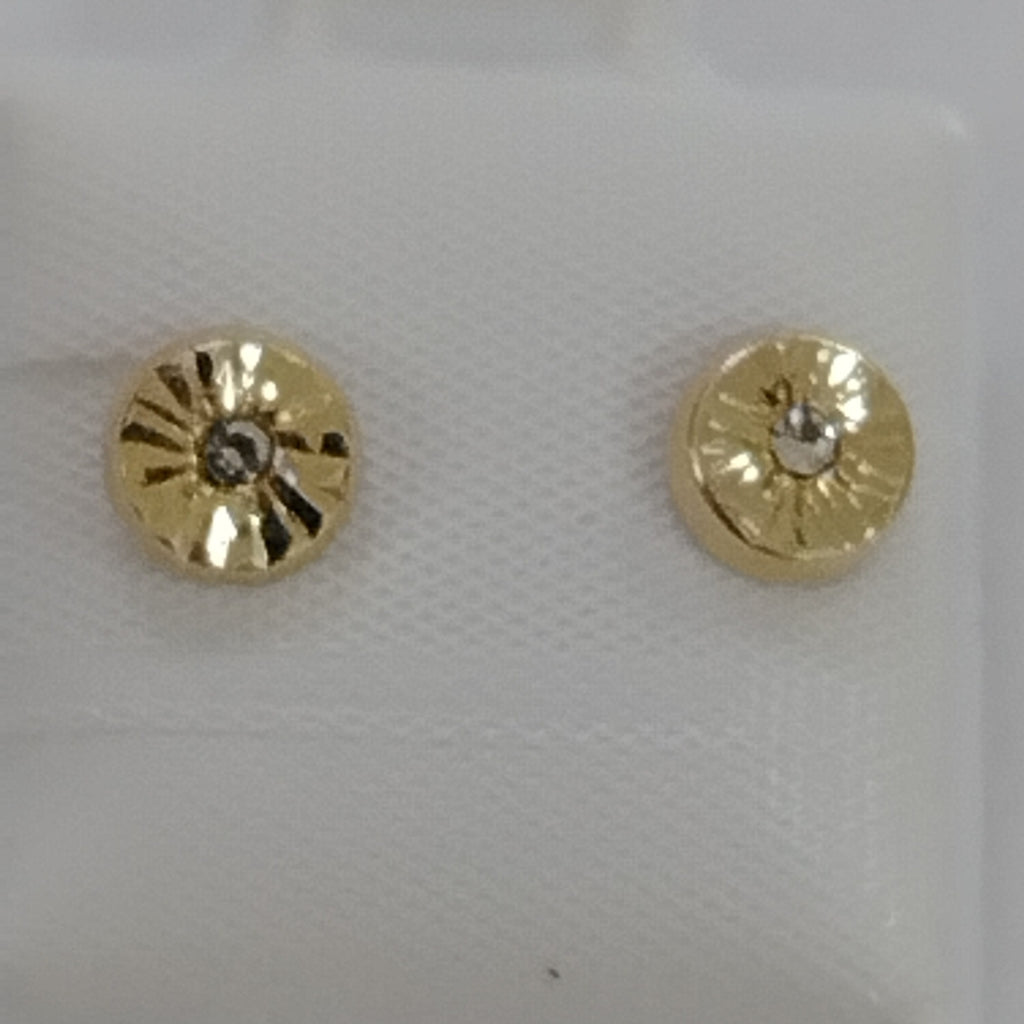 BROQUELES BROQUEL FIG BOTON C CIRCONIA 14K 0.2916 GR (NUEVO)