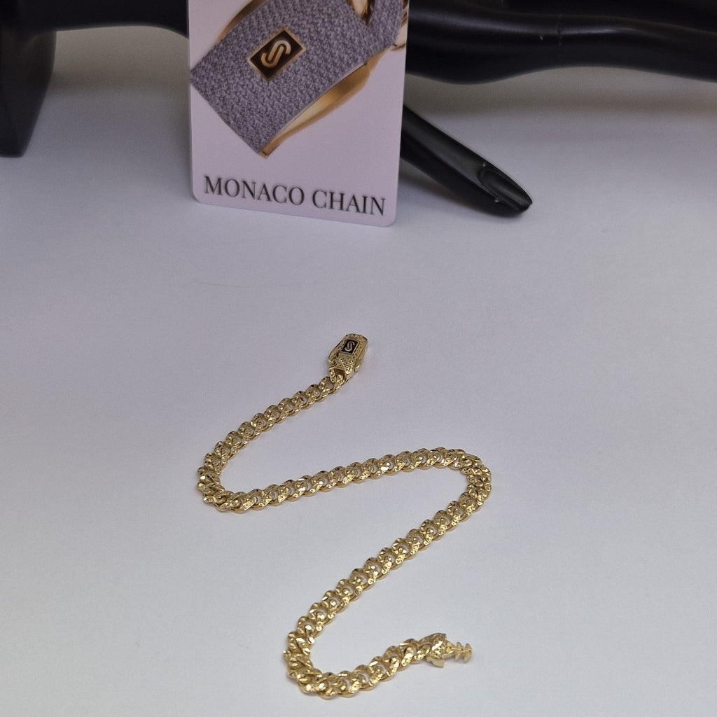 PULSERA CABALLERO MONACO ORO 14K 6 (NUEVO)
