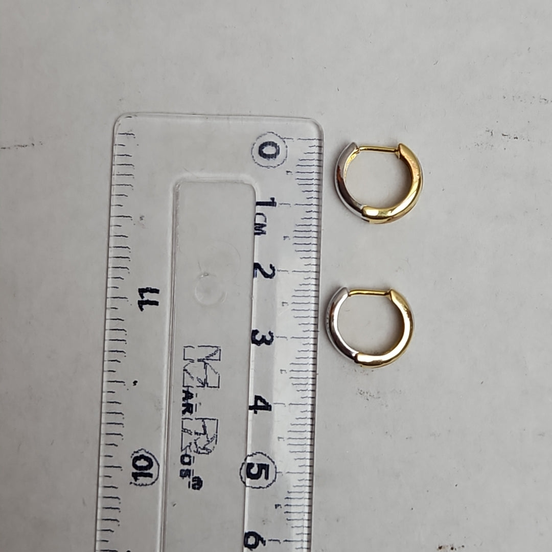 ARRACADAS PAR ORO, ORO BLANCO 14 K 1.3 GRMS (SEMINUEVO)