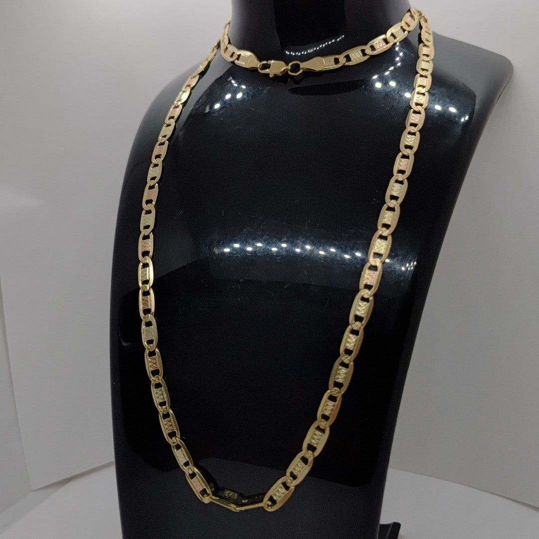 CADENA ORO, ORO COMBINADO 14 K 25.5 GRMS (SEMINUEVO)
