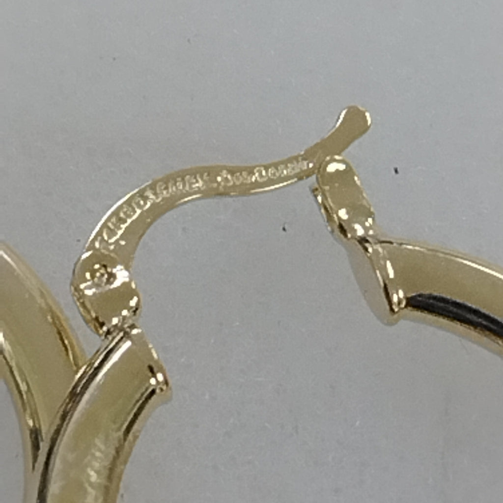 ARETES TEJIDO ARRACADA LISA 14K 2.1 GR (NUEVO)