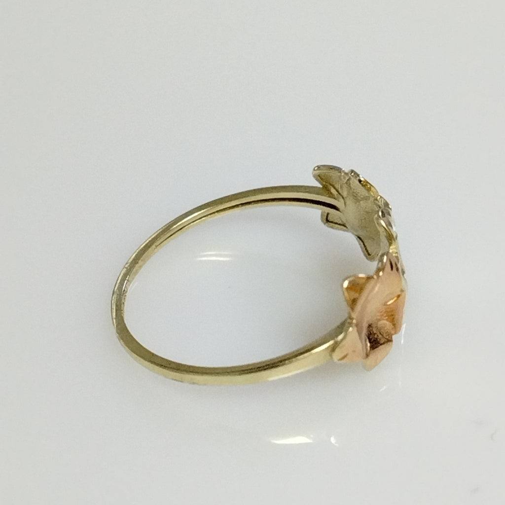 ANILLOS ANILLITO FIG FLORES 10K TALLA 8 1.2 GR (NUEVO)