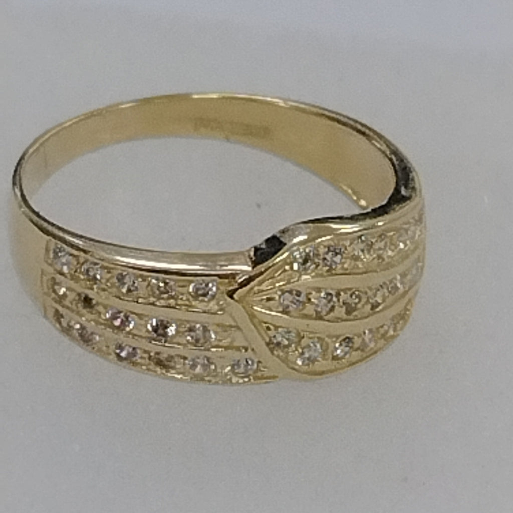 ANILLOS C CIRCONIAS 14K TALLA 7 2.9 GR (NUEVO)