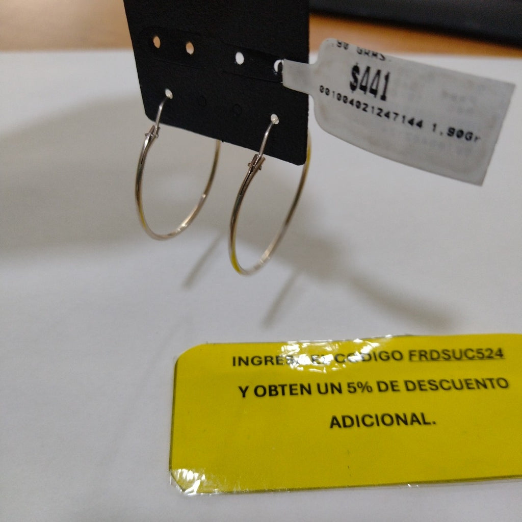 ARRACADAS PAR PLATA 1,90 GRMS (SEMINUEVO)