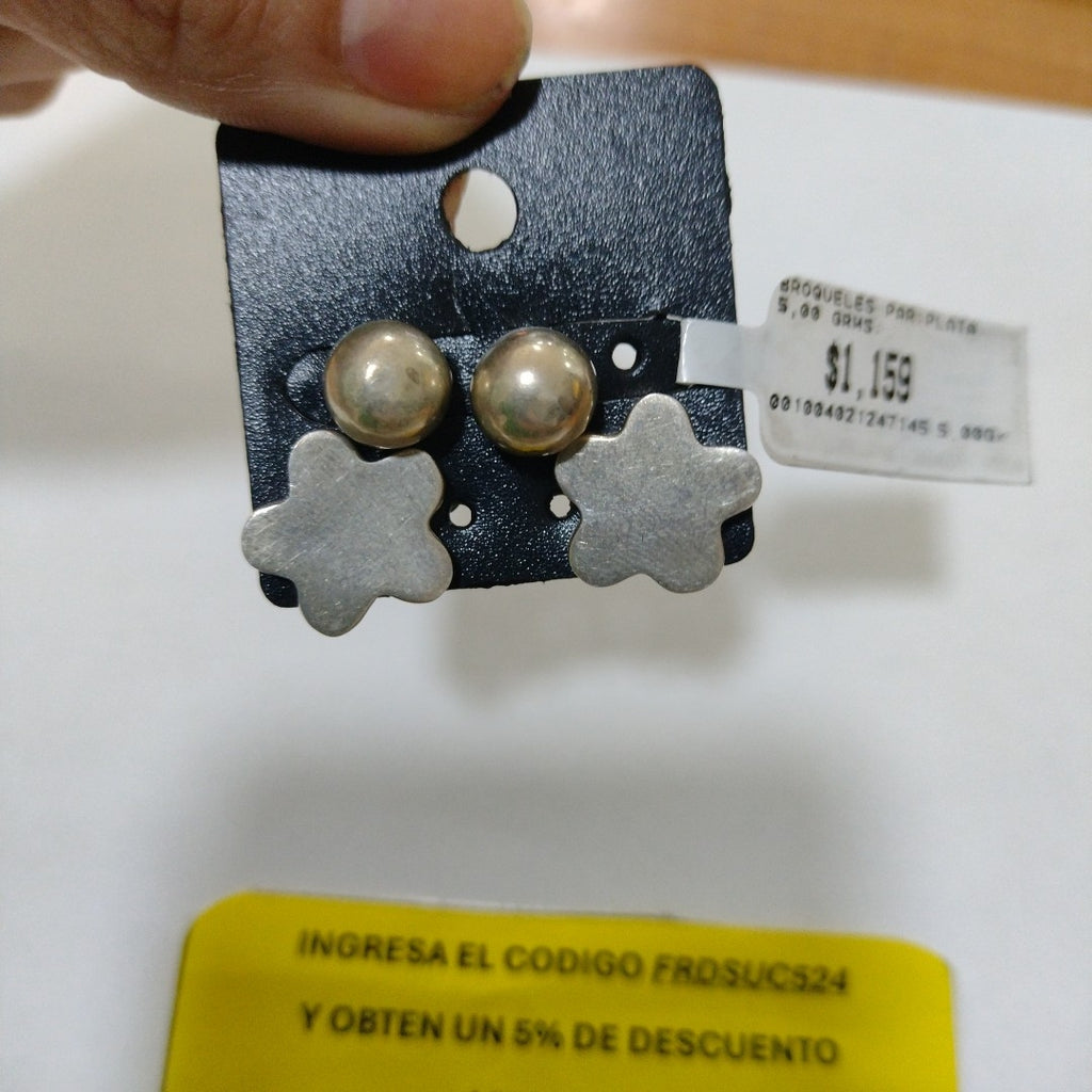 BROQUELES PAR PLATA 5,00 GRMS (SEMINUEVO)