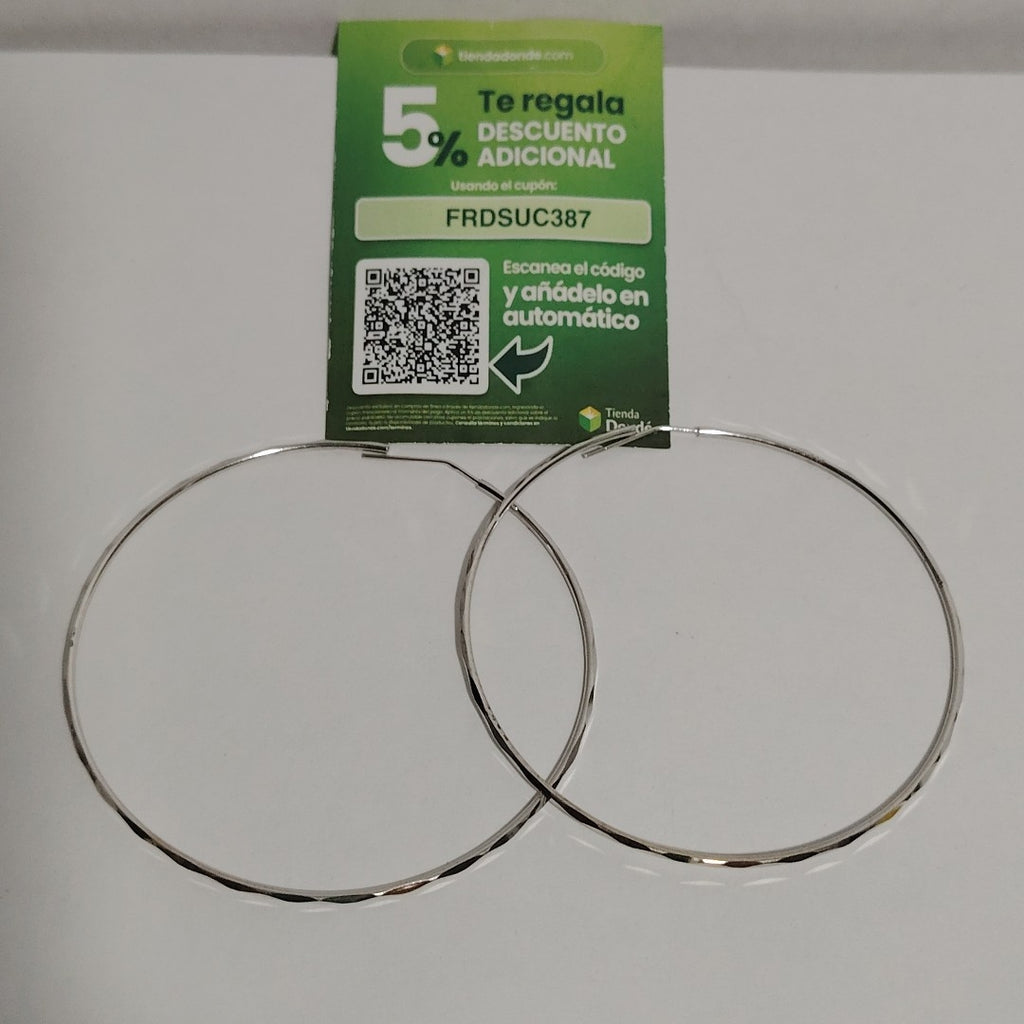 ARRACADAS PAR ORO BLANCO 10 K 4,80 GRMS (SEMINUEVO)