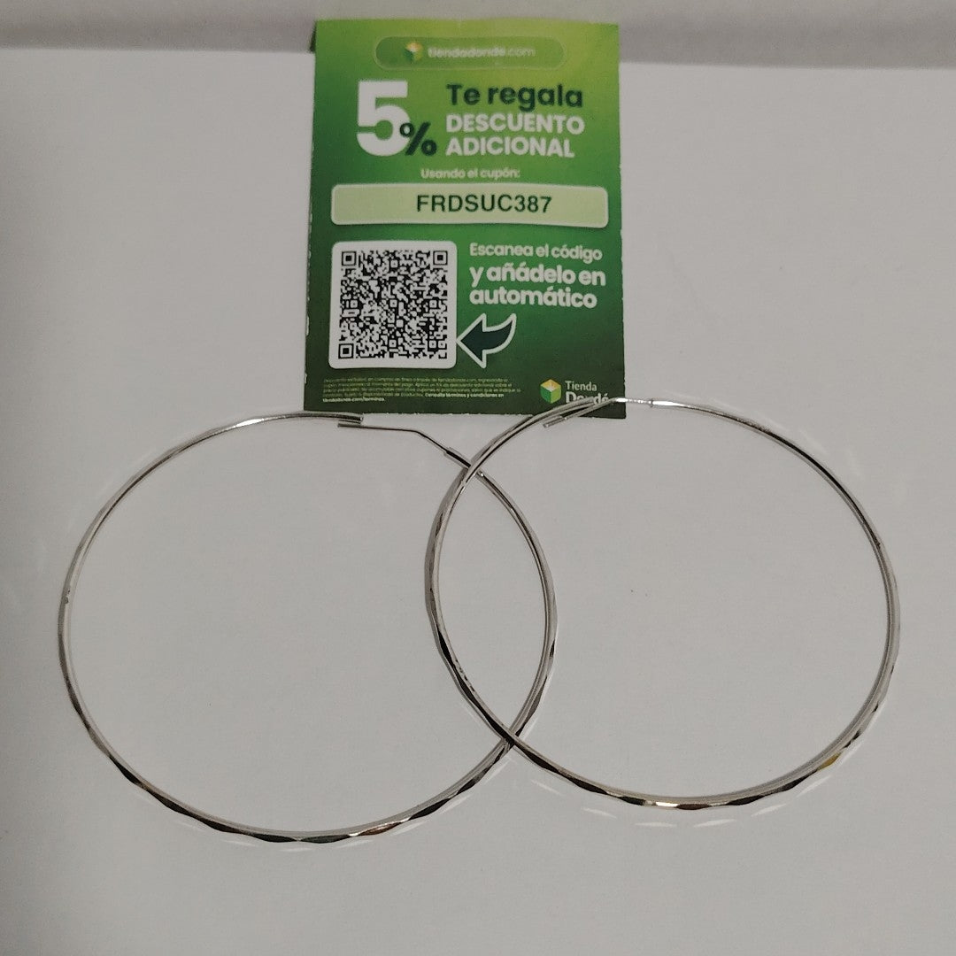 ARRACADAS PAR ORO BLANCO 10 K 4,80 GRMS (SEMINUEVO)