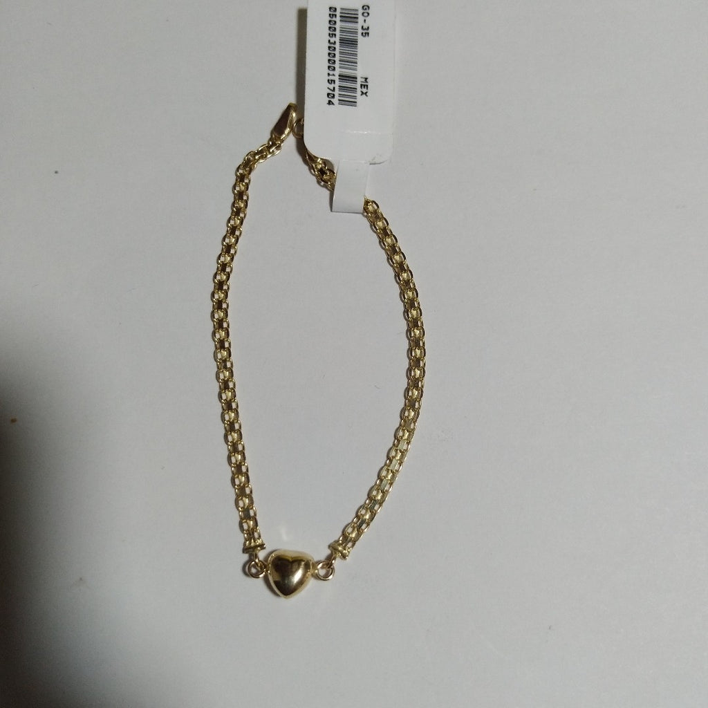 PULSERA ESPECIAL C CORAZON 14K 18 CM 2.7 GR (NUEVO)
