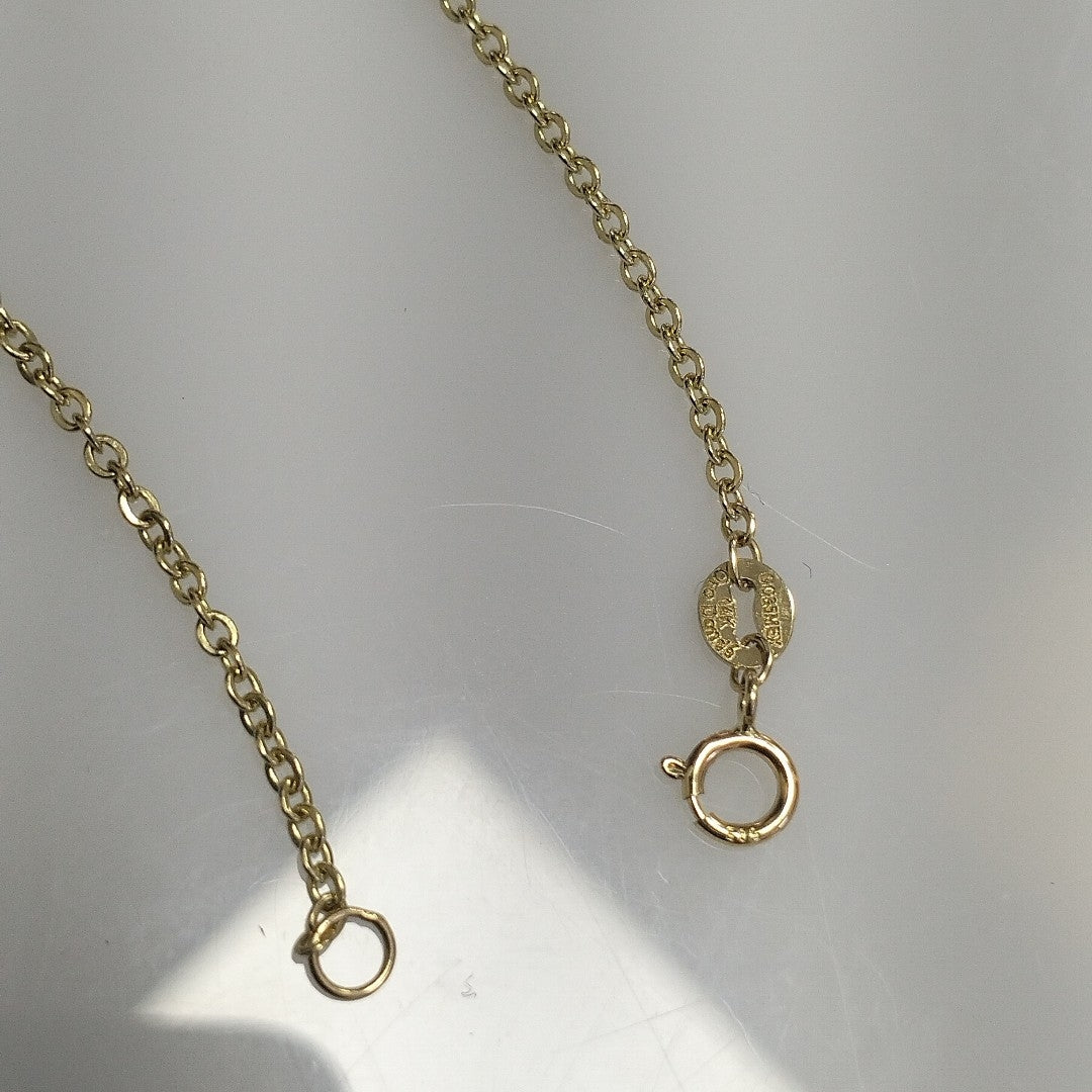 PULSERA TEJIDO ESPECIAL FIG CORAZONES 14K 18 CM 1.3 GR (NUEVO)