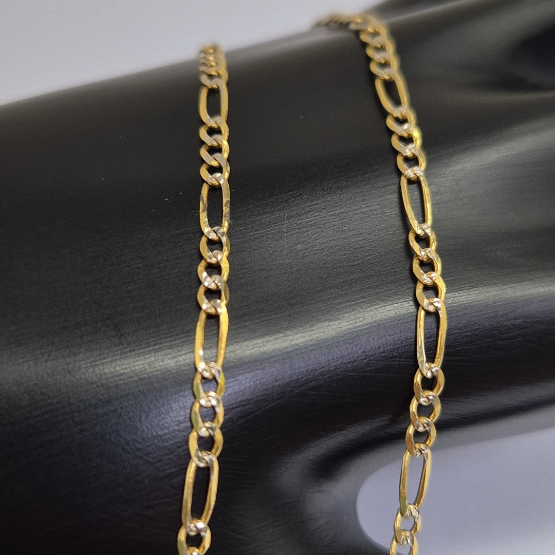 CADENAS TEJIDO 3X1 ORO 14K 55 CM 4.9 GR (NUEVO)