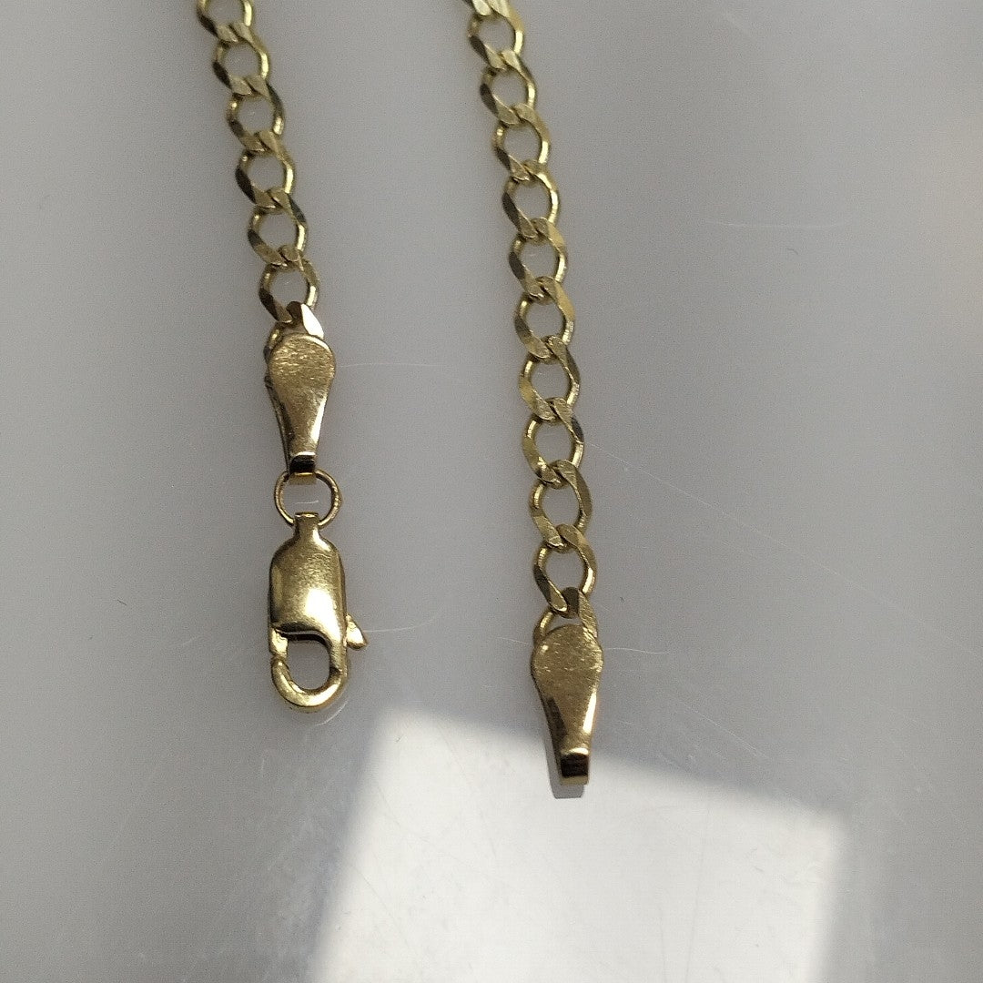 PULSERA TEJIDO BARBADA 14K 18 CM 3.4 GR (NUEVO)
