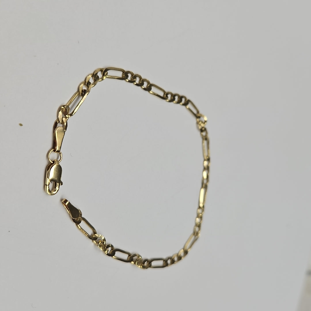 PULSERA TEJIDO 3X1 14K 18 CM 2.6 GR (NUEVO)