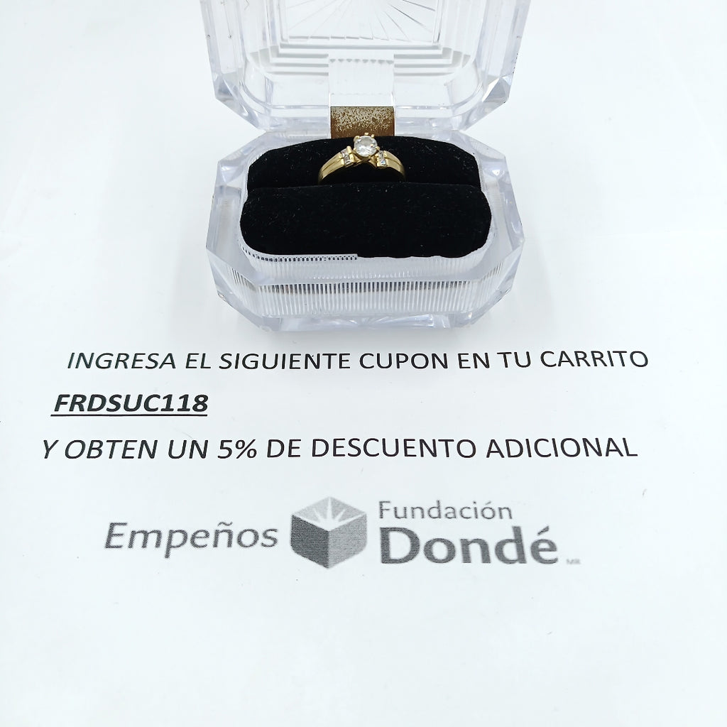 SOLITARIO ORO 10 K 2.5 GRMS (SEMINUEVO)