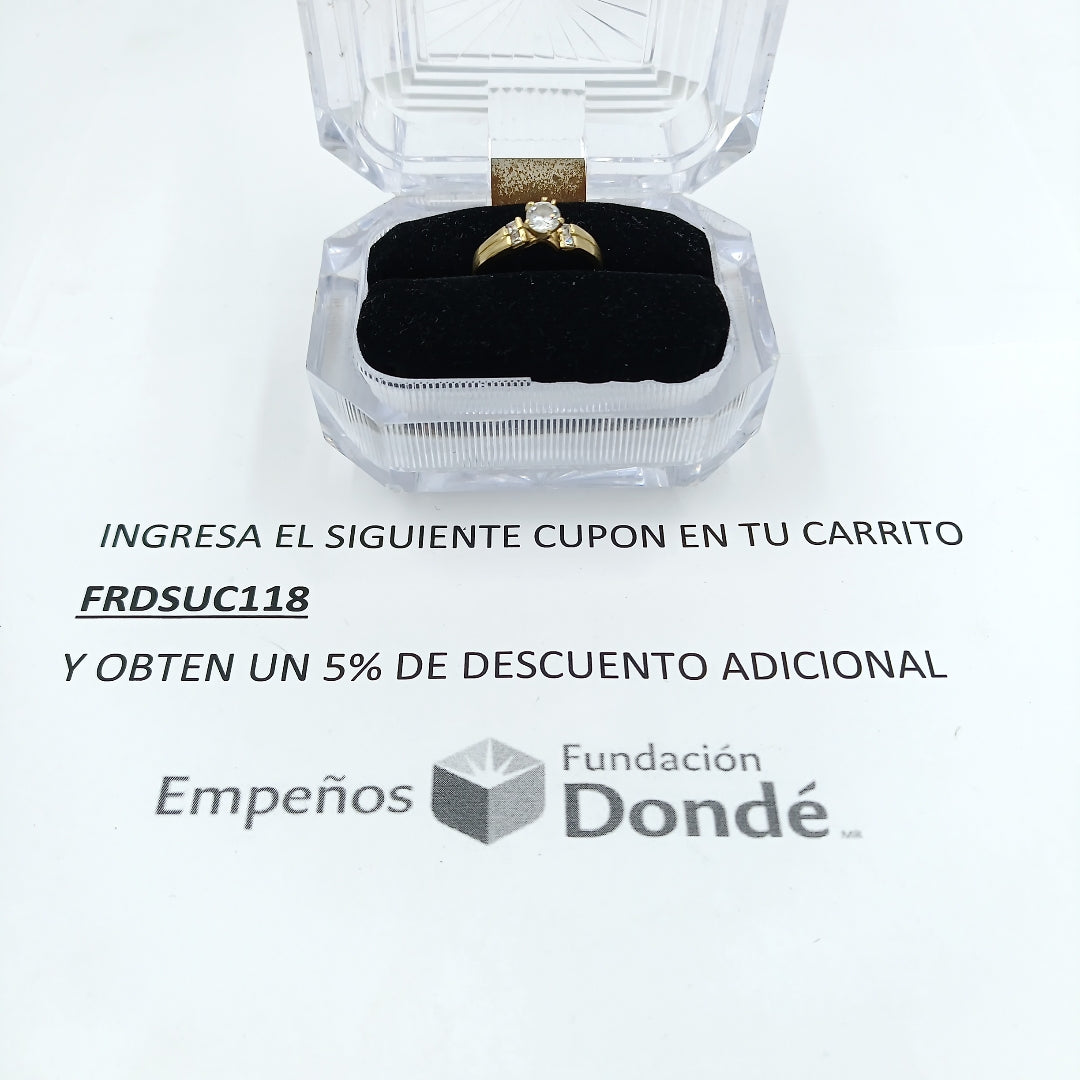 SOLITARIO ORO 10 K 2.5 GRMS (SEMINUEVO)