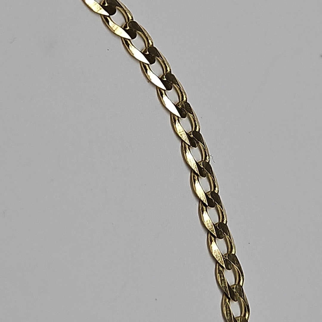 PULSERA TEJIDO BARBADA 14K 18 CM 3.2 GR (NUEVO)