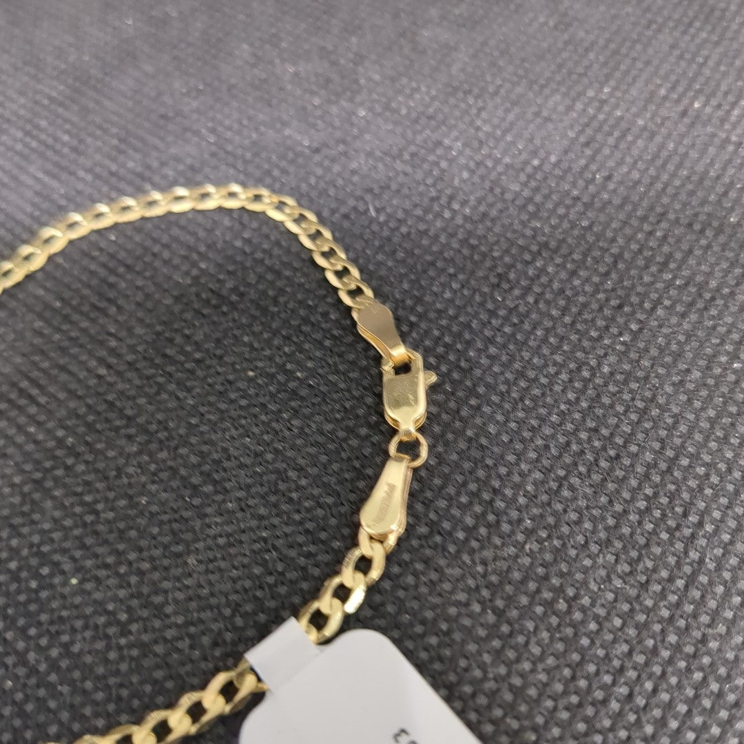 PULSERA TEJIDO BARBADA 14K 18 CM 3.3 GR (NUEVO)