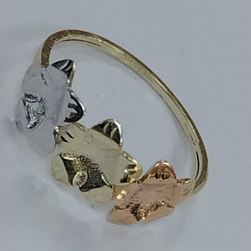 ANILLOS ANILLITO FIG FLORES 10K TALLA 7 1.3 GR (NUEVO)
