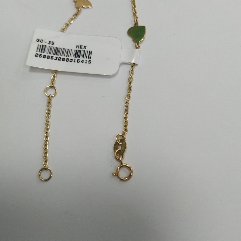 PULSERA ESPECIAL C FIGURAS 14K 18 CM 1.7 GR (NUEVO)