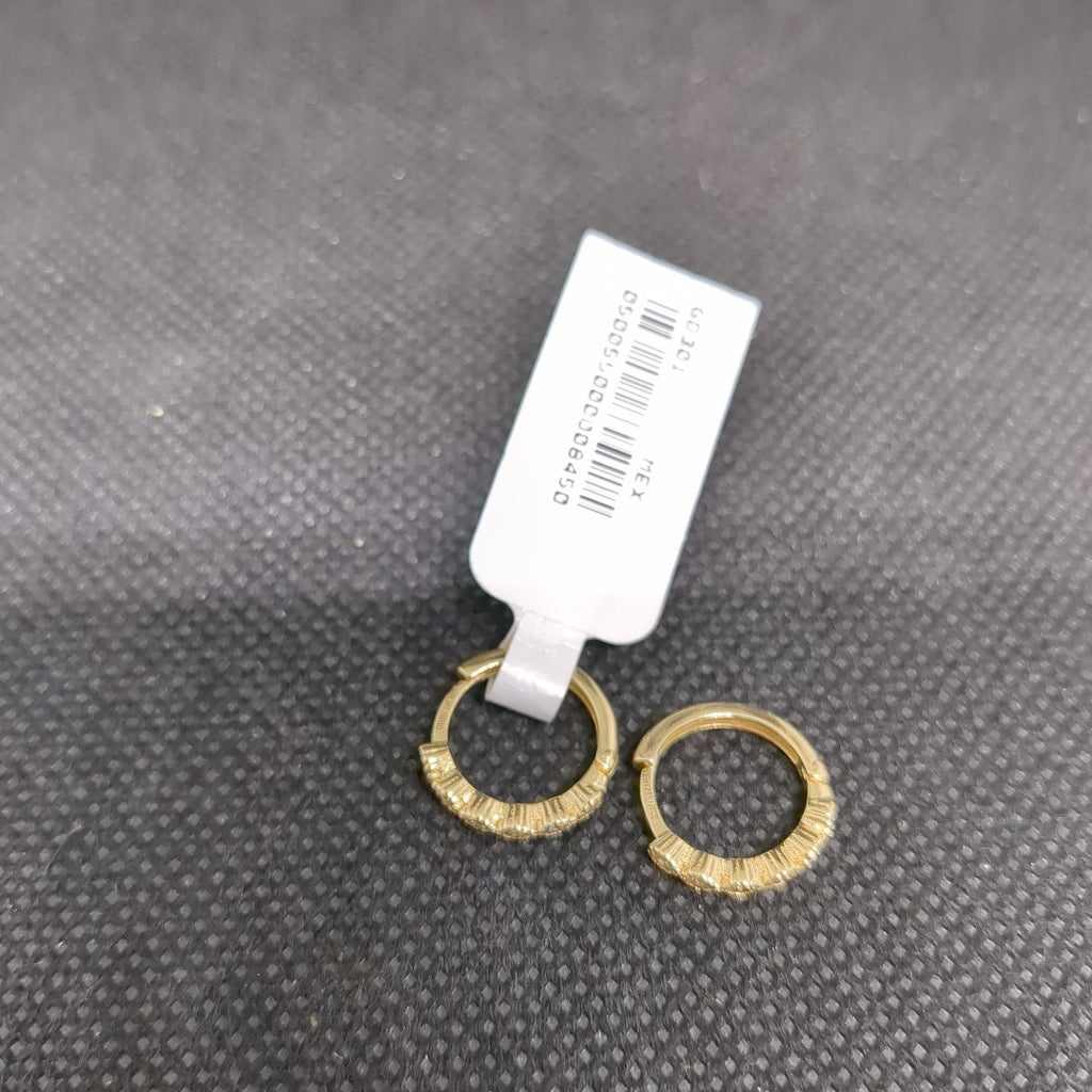 ARETES ARRACADA C CIRCONIAS 14K 2.1 GR (NUEVO)