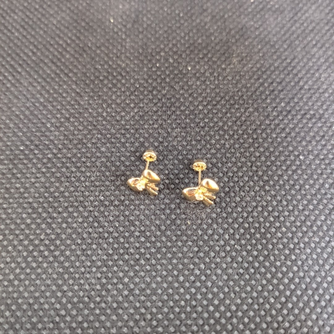 BROQUELES BROQUEL FIG MOÑO C CIRCONIA 14K 0.2441 GR (NUEVO)