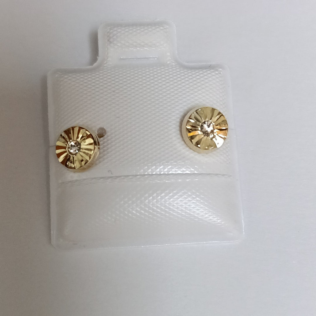 BROQUELES BROQUEL FIG BOTON C CIRCONIA 14K 0.2916 GR (NUEVO)