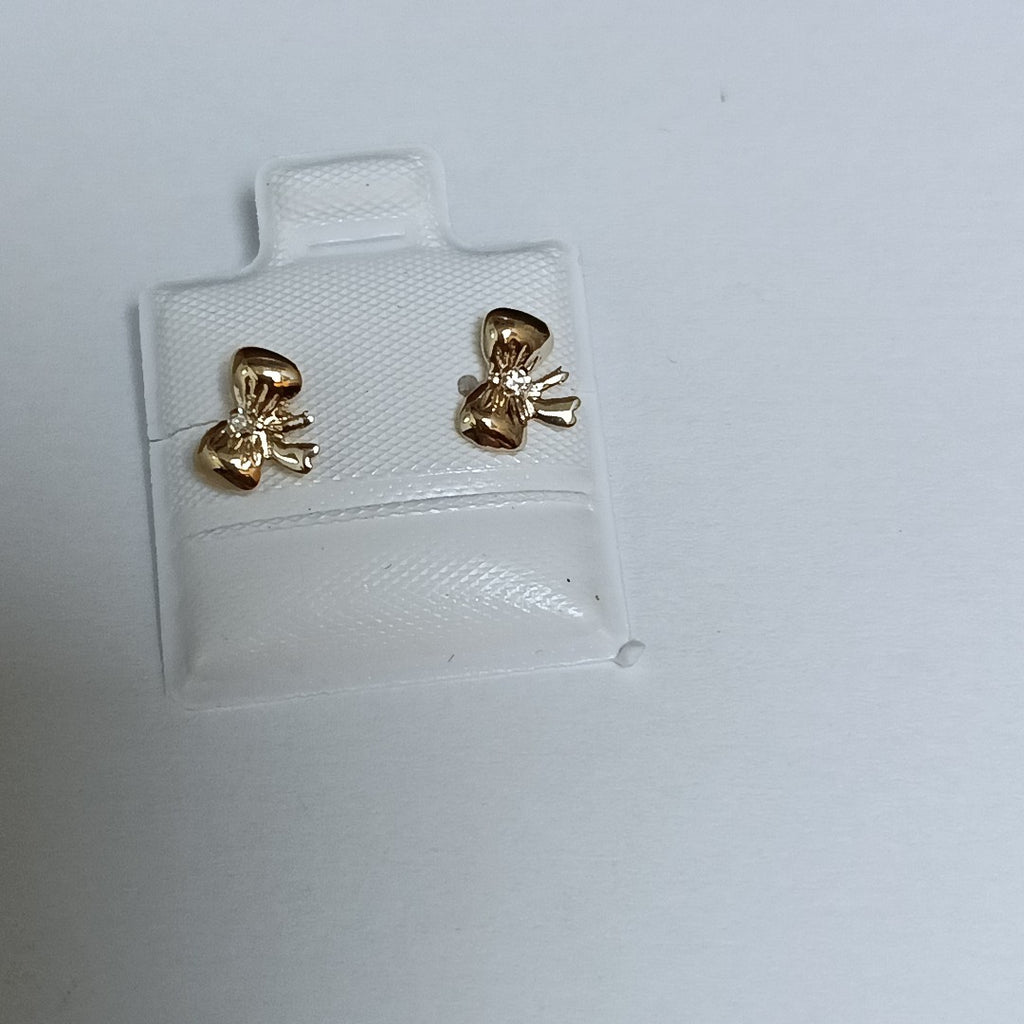 BROQUELES BROQUEL FIG MOÑO C CIRCONIA 14K 0.2441 GR (NUEVO)