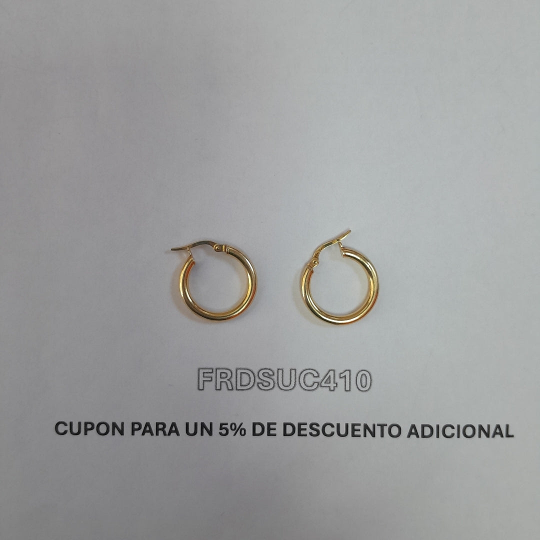 ARRACADAS PAR ORO 14 K 1.3 GRMS (SEMINUEVO)